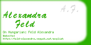 alexandra feld business card